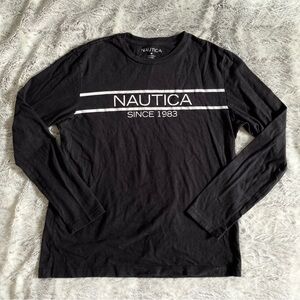 Nautica Classic Black Long Sleeve Tee